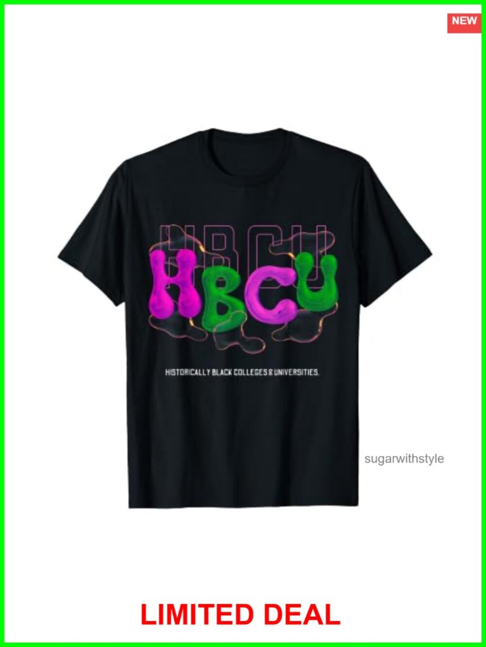 HBCU College Pride T-Shirt Black Classic Fit Crew Neck Short Sleeve Unisex